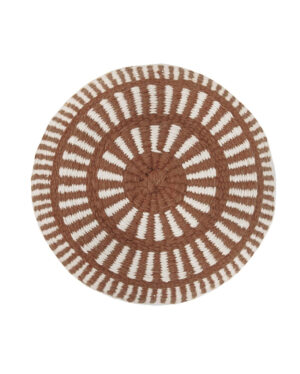 Round Cushion - Chocolate & Natural (M)