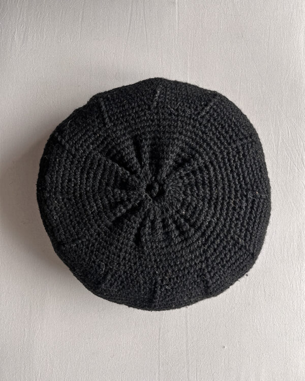 Round Cushion - Black & Natural (M) - Image 2