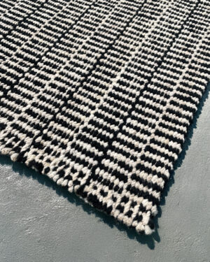 Comb Rug - Black & Natural