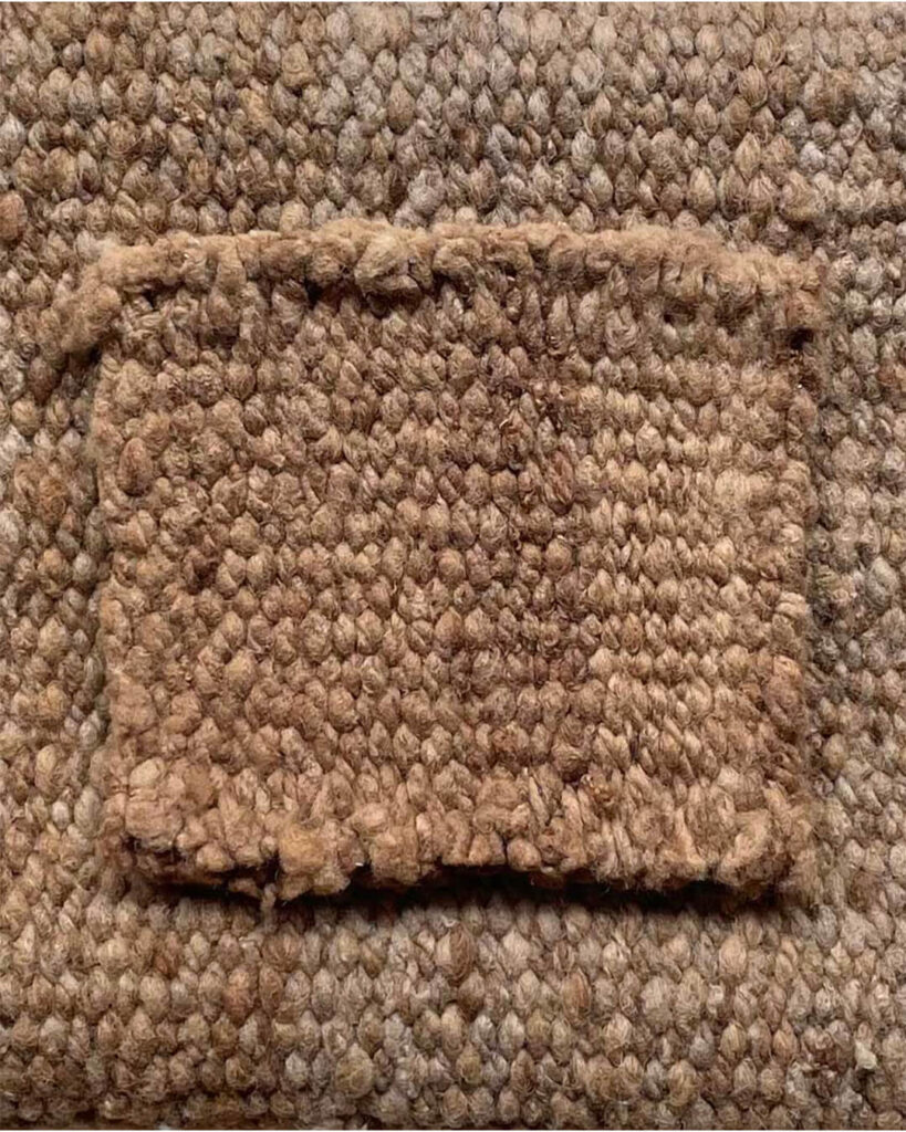 Solid Wood Rug Solid Brown Wool Rug – Wood | ANDINA