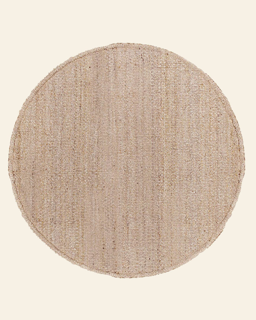 Round Sand Color Rug Round Rugs – Handwoven Wool Rugs | ANDINA Decor