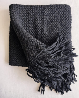 Wool Throw - Black