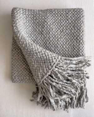 Wool Throw - Gray