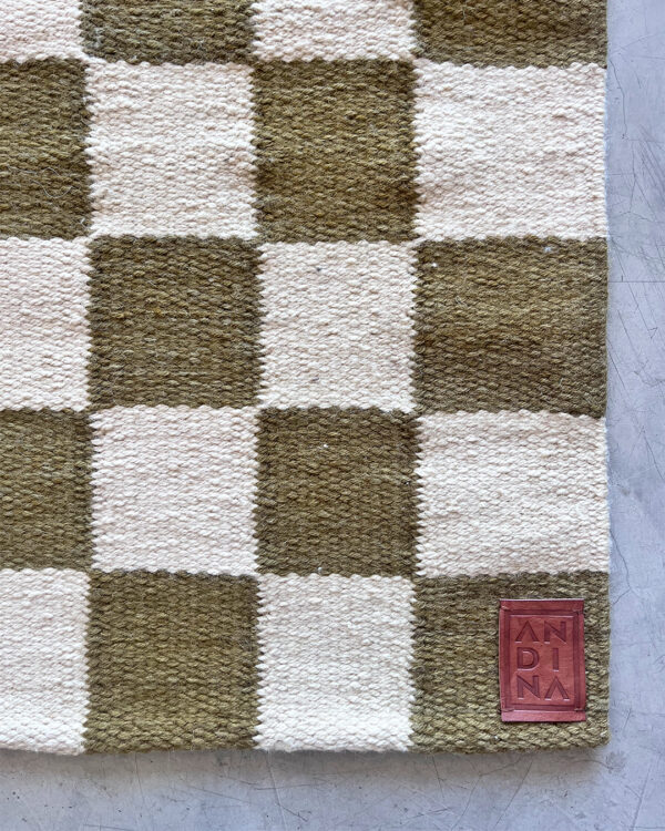 Checkered Runner - Natural & Moss - Image 3