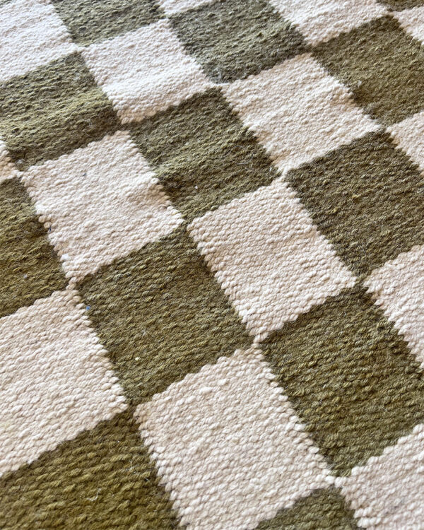 Checkered Runner - Natural & Moss - Image 4