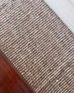 Striped Rug - Wood & Natural