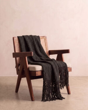 Llama Throw – Black