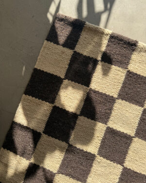 Checkered Runner - Sand & Black