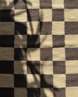 Checkered Runner - Sand & Black