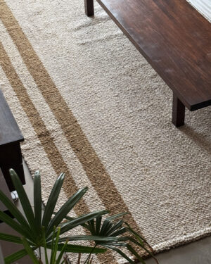 Area Rug - Sand & Wood Stripes