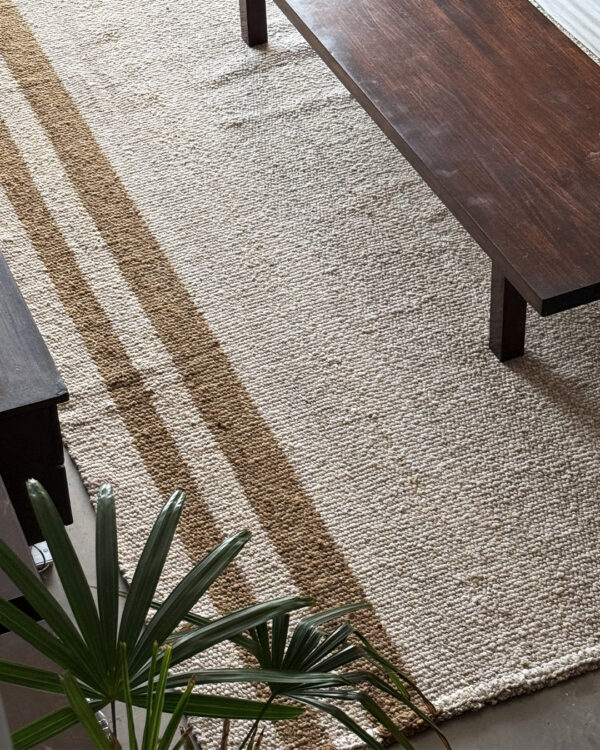 Area Rug - Sand & Wood Stripes