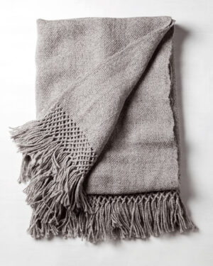 Llama Throw - Gray