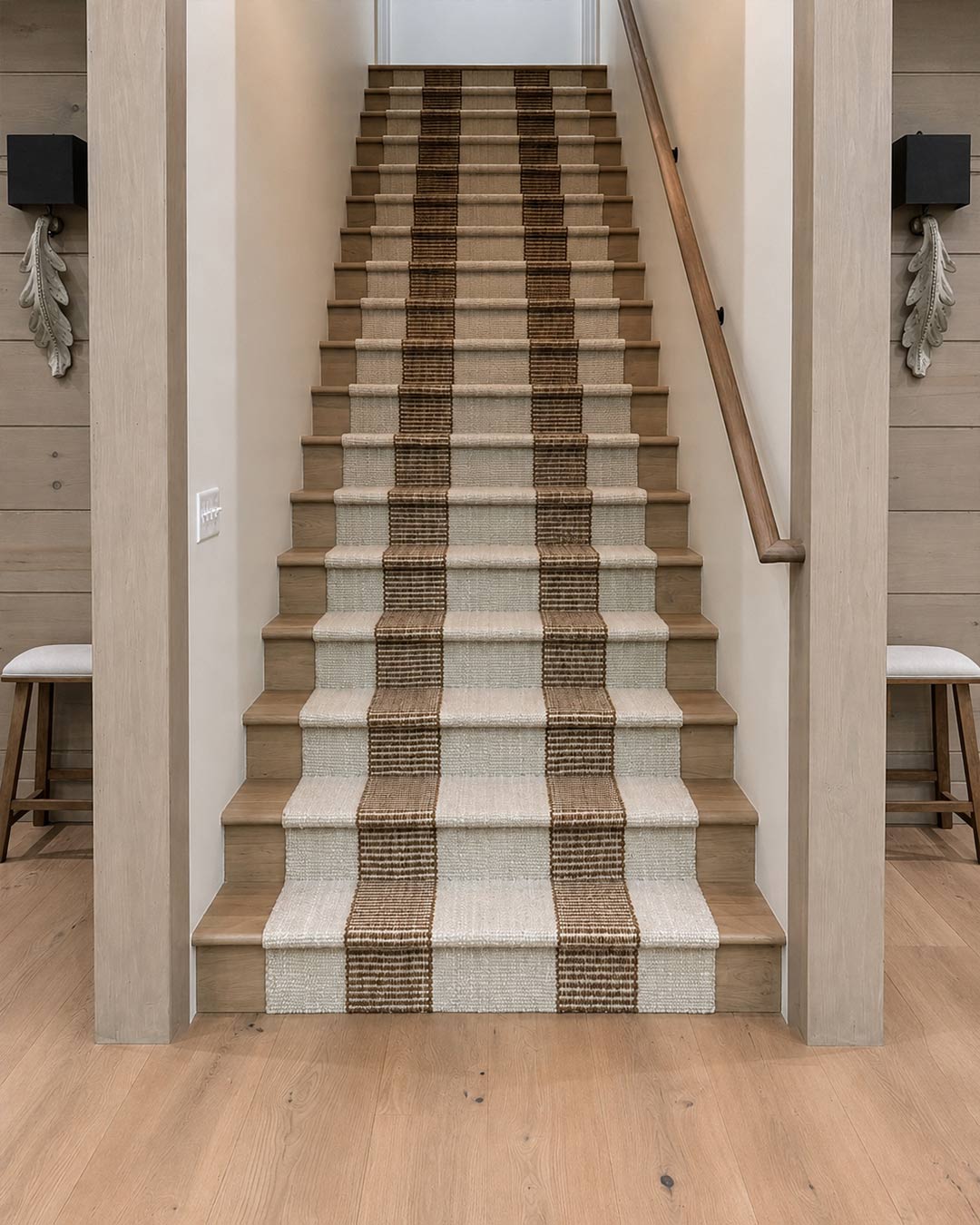 Alfombra Escalera de Pasillo – Natural y Madera
