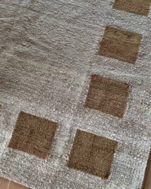 Area Rug - Sand & Wood Squares