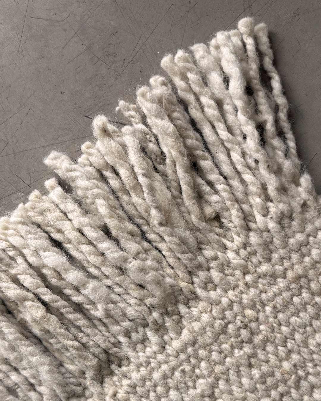 Solid Fringed Rug – Natural - Image 2