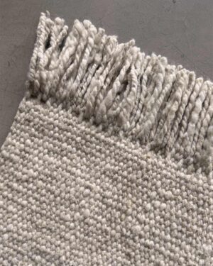 Solid Fringed Rug – Natural